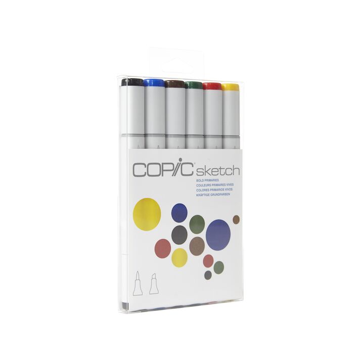 Copic Sketch 6-Piece Bold Primaries Set
