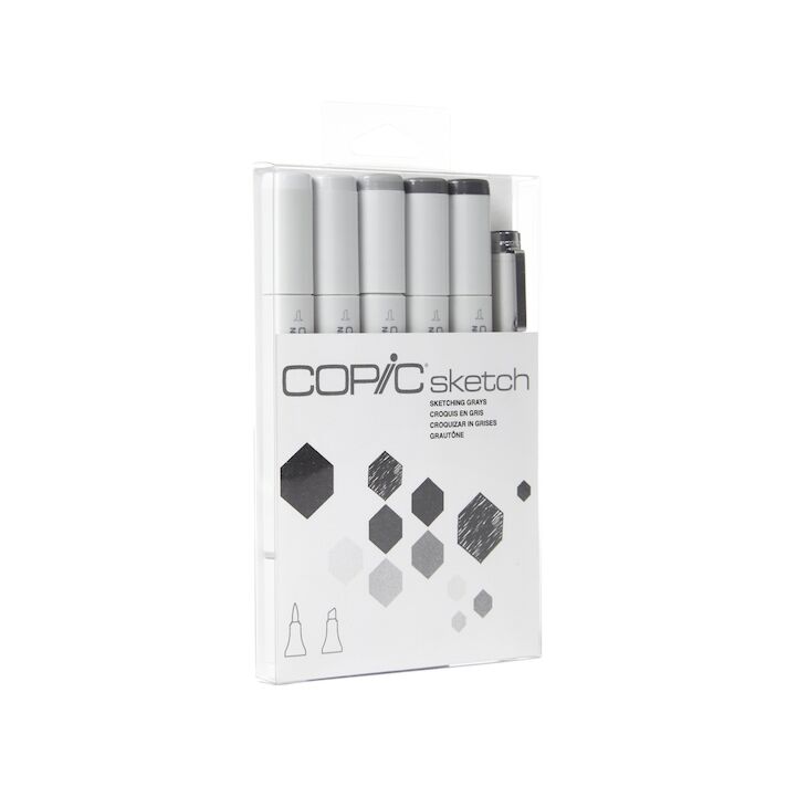 Copic Sketch 6-Piece Sketching Grays