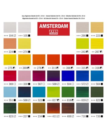 Amsterdam Standard Acrylic 36 Color 20ml Tube Set