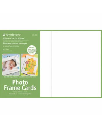 Strathmore Photoframe Card/Envelopes White 40 Pack - 5x6.875"