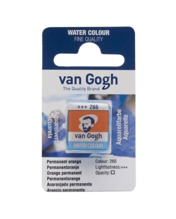 Van Gogh Watercolor Half Pan - Permanent Orange