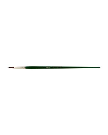 Silver Brush Ruby Satin Synthetic Bristle - Long Handle - Round - Size 4