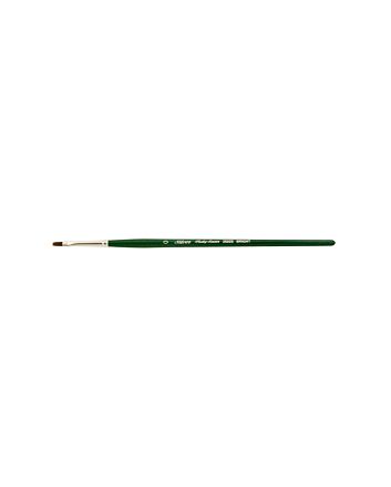 Silver Brush Ruby Satin Synthetic Bristle - Short Handle - Bright - Size 0