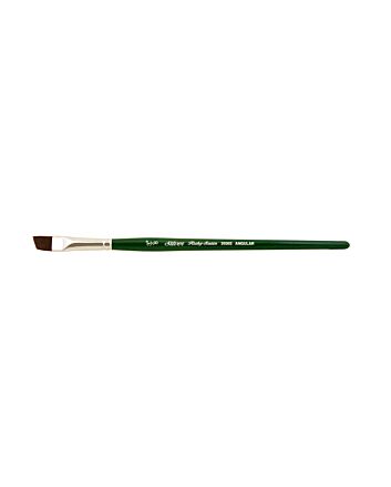 Silver Brush Ruby Satin Synthetic Bristle - Short Handle - Angular - 3/8"