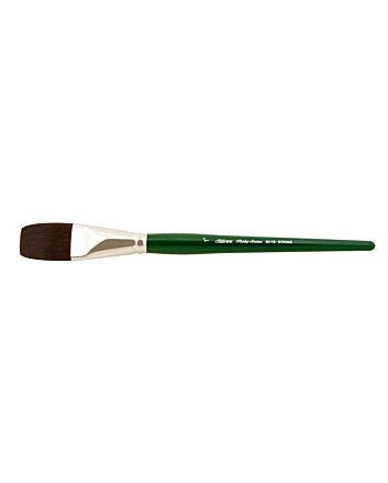 Silver Brush Ruby Satin Synthetic Bristle - Short Handle - Stroke - Size 1