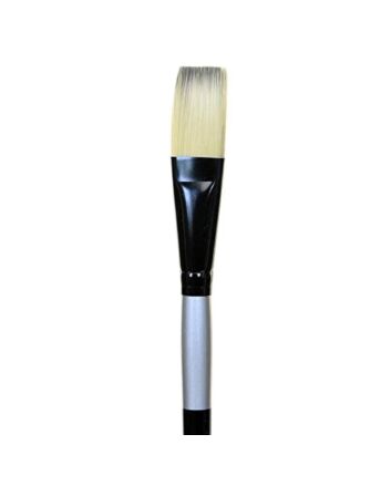 FM Brush - Black Silver - Flat - Long Handle - 18 - Flat
