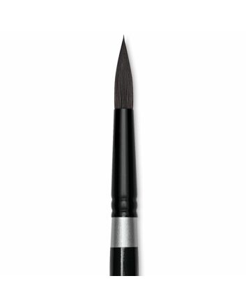FM Brush - Black Silver - Round - Long Handle - 6 - Round