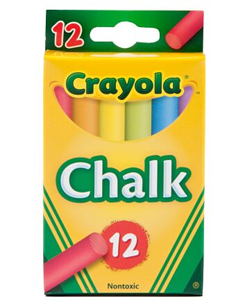 Crayola 12 Sticks Assorted Colored Chalk