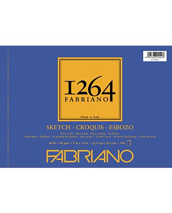 Fabriano 1264 Sketch Pad Wire Bound 60LB 9x12 Landscape