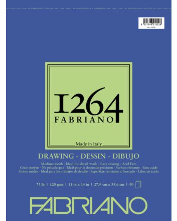 Fabriano 1264 Drawing Pad Wire Bound 75LB 11x14