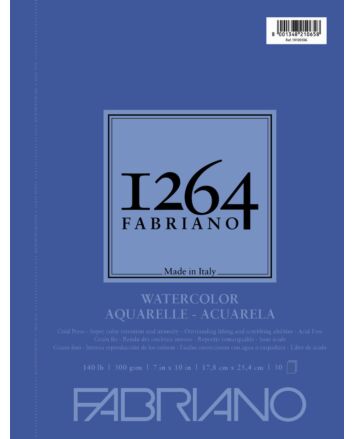 Fabriano 1264 Watercolor Pad Wire Bound 140CP 7x10 Portrait