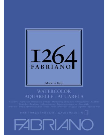 Fabriano 1264 Watercolor Pad 140CP 9x12