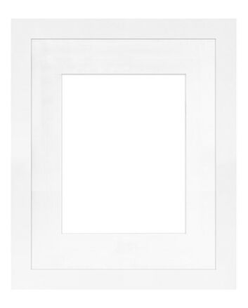 Framatic Metro White 16x20" Frame w/ 11x14" Mat