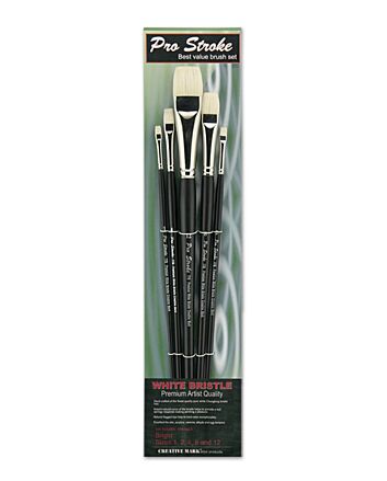 Pro Stroke White Bristle Bright Set of 5