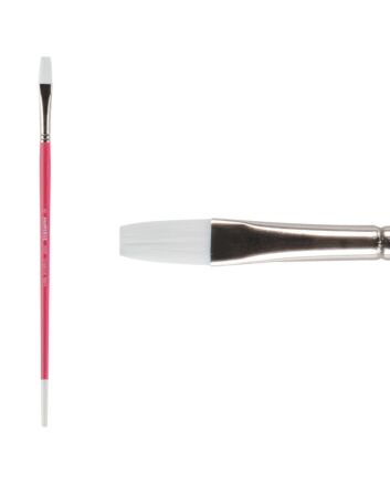 Pro White Professional Acrylic Brush - Flat - Size 6