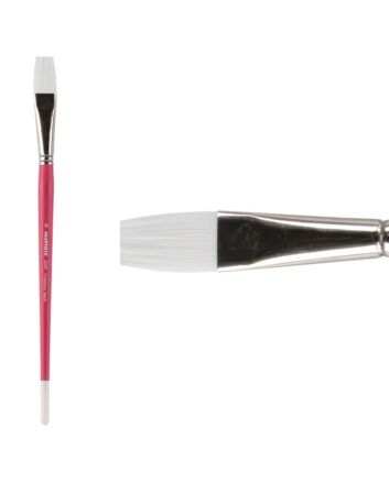 Pro White Professional Acrylic Brush - Flat - Size 10