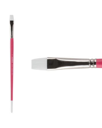 Pro White Professional Acrylic Brush - Bright - Size 8