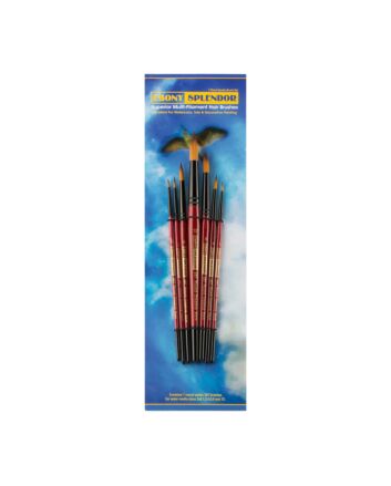 Ebony Splendor Brush Short Handle Round Set