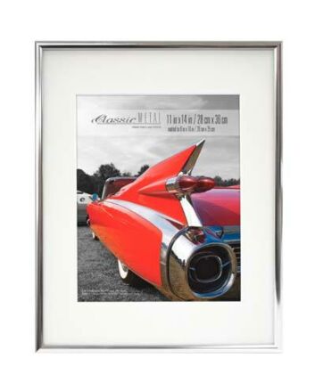 MCS Classic Aluminum Frame Silver - Frame Opening: 12x16 - Mat Opening: 8x12