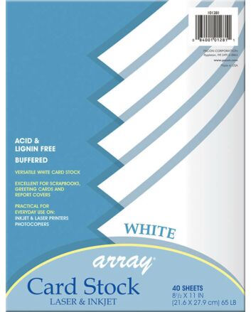 Pacon White Card Stock 8.5x11" 40 Sheets
