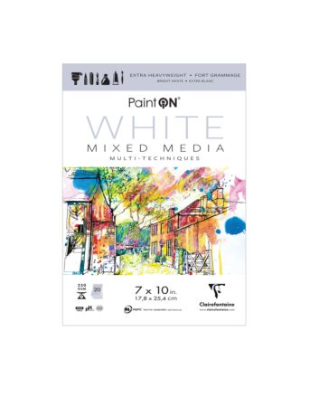 Clairefontaine PaintON Mixed Media Pad White - 7x10"