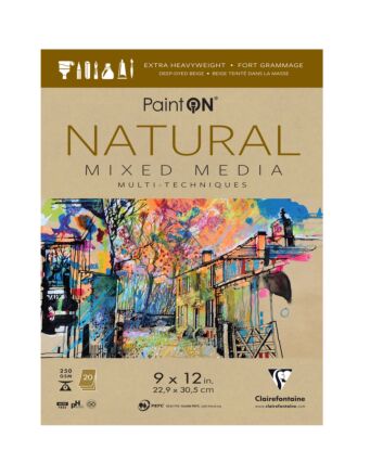 Clairefontaine PaintON Mixed Media Pad Natural - 9x12"