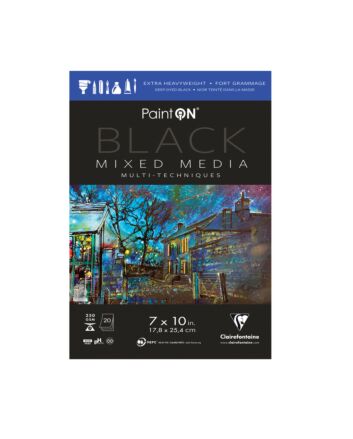 Clairefontaine PaintON Mixed Media Pad Black - 7x10"
