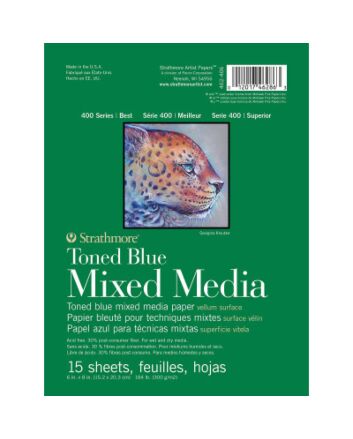 Strathmore 400 Series Toned Blue Mix Media pad - 9x12